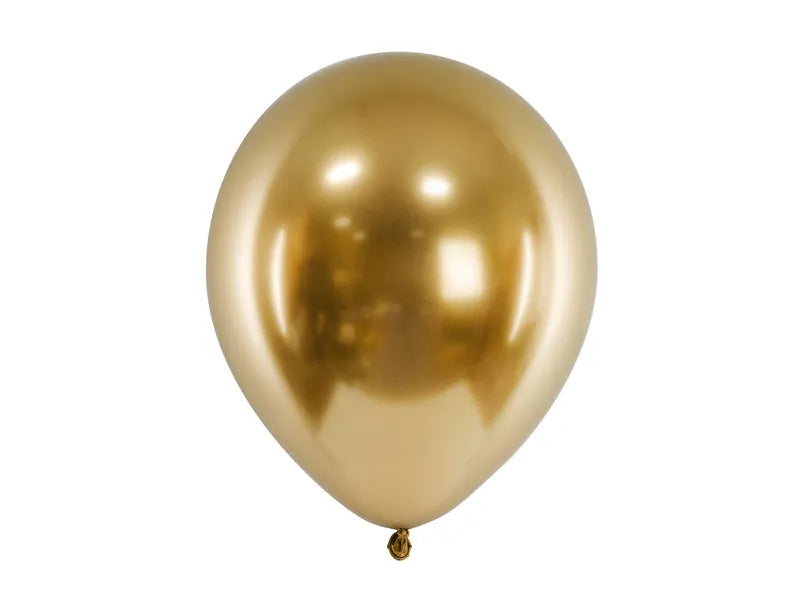 Hromēti Lateksa Gaisa Baloni (30cm) | Zelts | Balloonparty.lv
