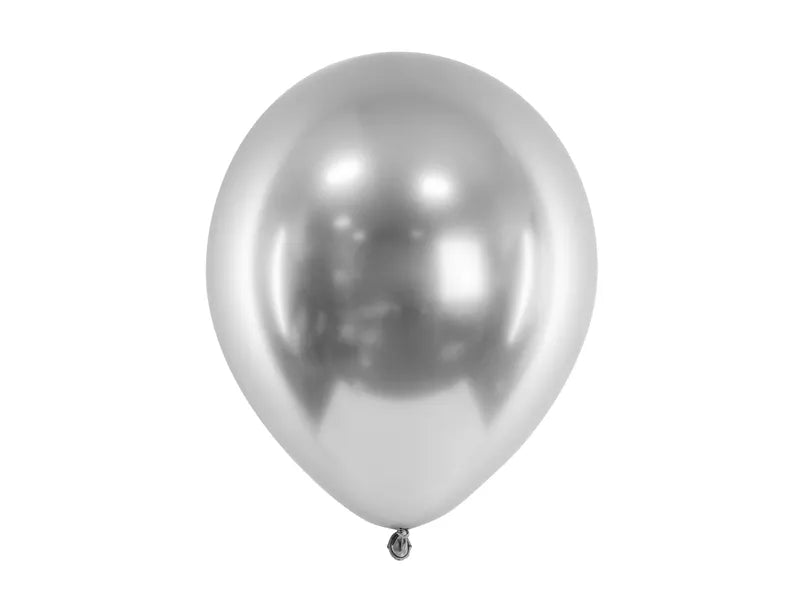 Hromēti Lateksa Gaisa Baloni(30cm) | Sudrabs | Balloonparty.lv