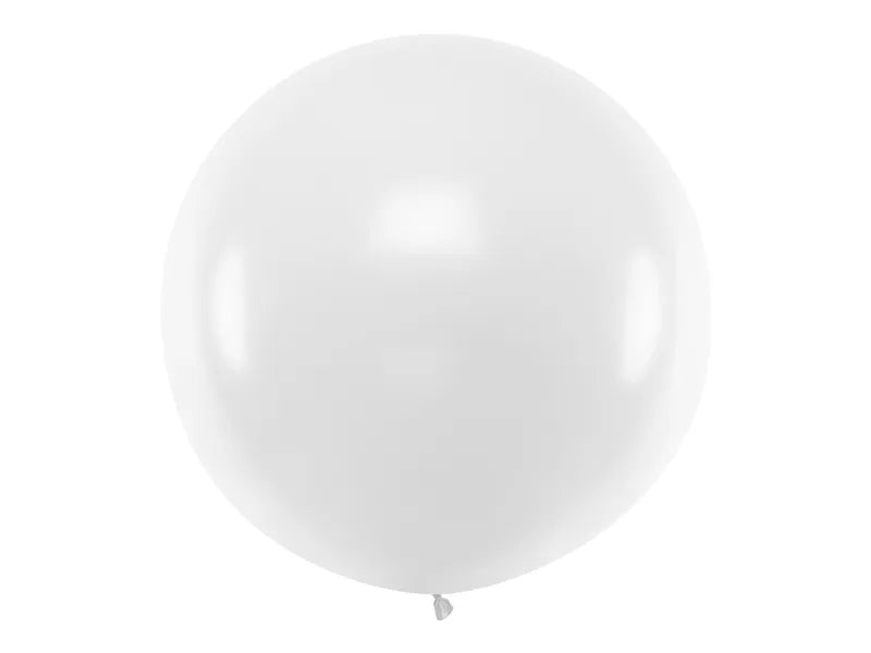 Lateksa Apaļš Balons 60 cm | Balts | Balloonparty.lv