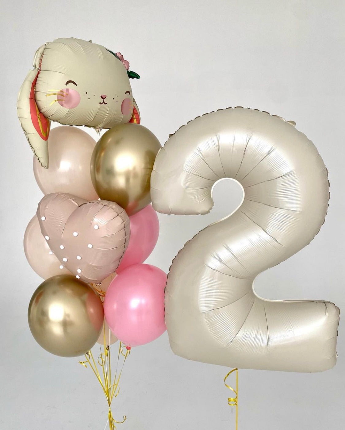 Hēlija Balonu Kompozīcija "Maigs Zaķis" | Balloonparty.lv