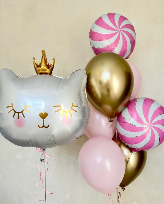 Hēlija Balonu Kompozīcija "Maiga Kitija" | Balloonparty.lv