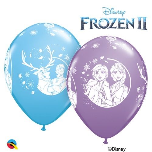 2 Latex balloons Frozen