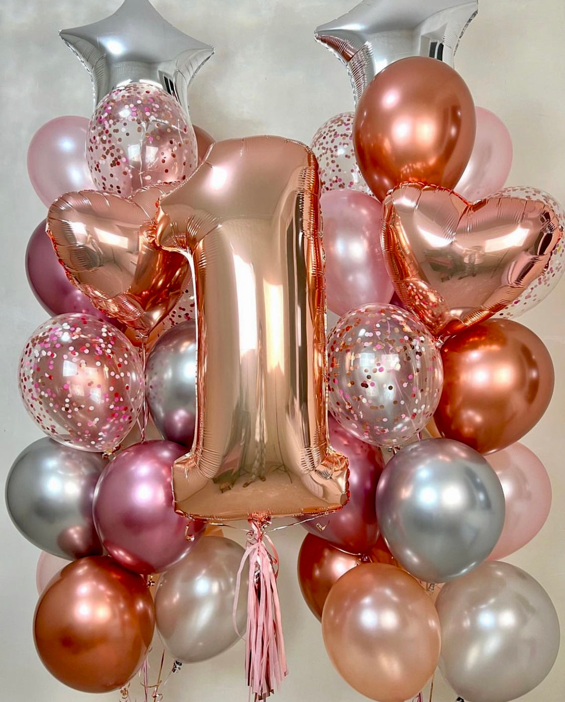 Hēlija Balonu Kompozīcija "Rozā Glamūrs" | Balloonparty.lv