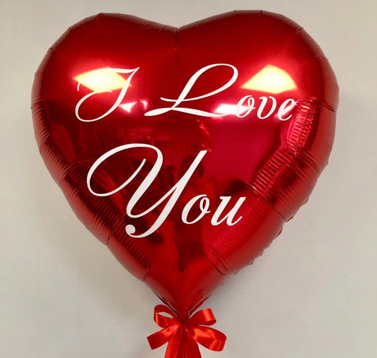 Red heart 80cm with inscription