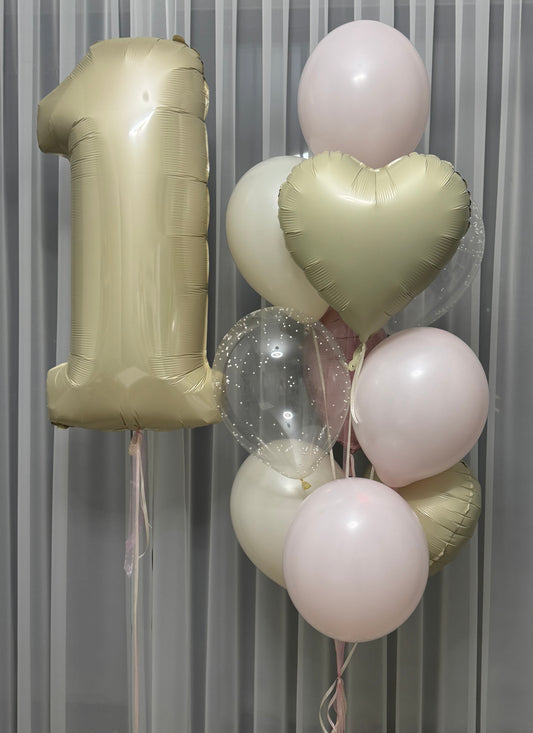 Composition "Beige hearts"