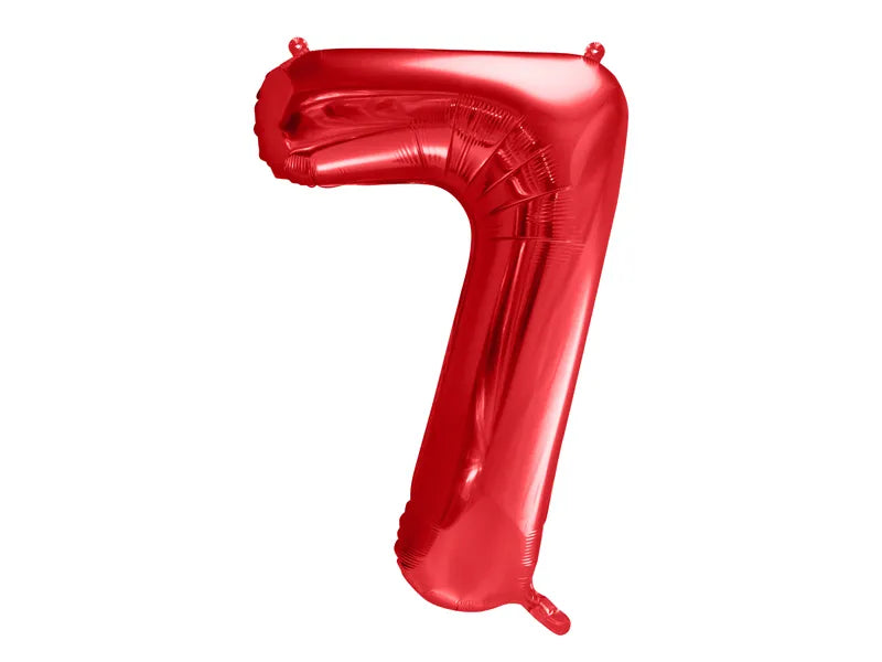 Hēilja Balons Folijas cipars "7" (septiņi)  | Sarkans | Balloonparty.lv
