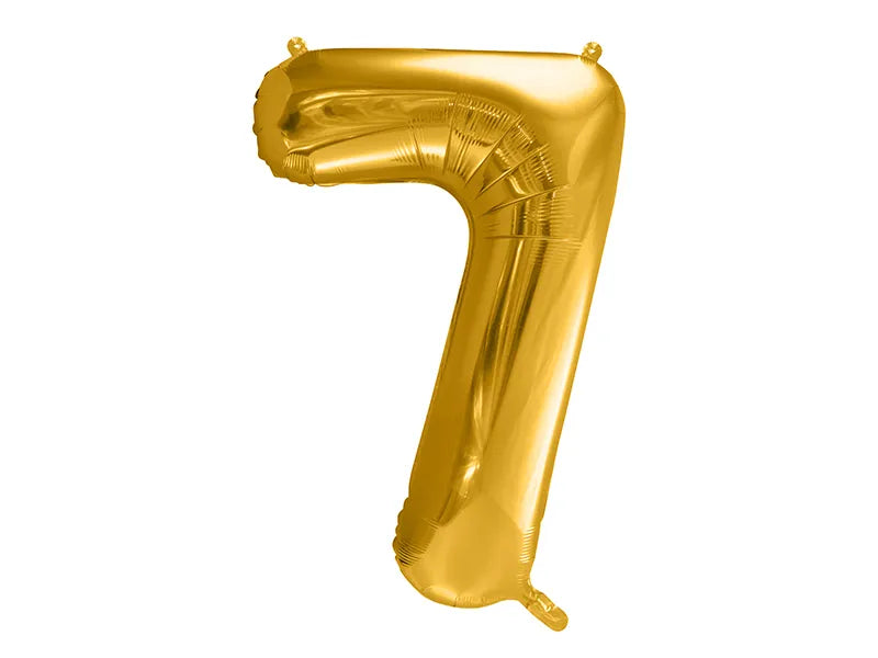 Hēilja Balons Folijas cipars "7" (septiņi) | Zelts | Balloonparty.lv