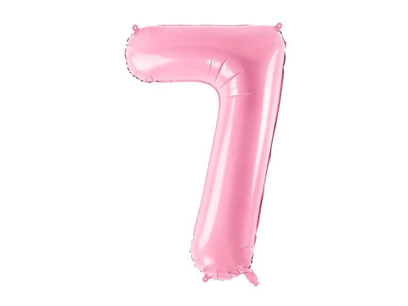 Hēilja Balons Folijas cipars "7" (septiņi)  | Rozā | Balloonparty.lv