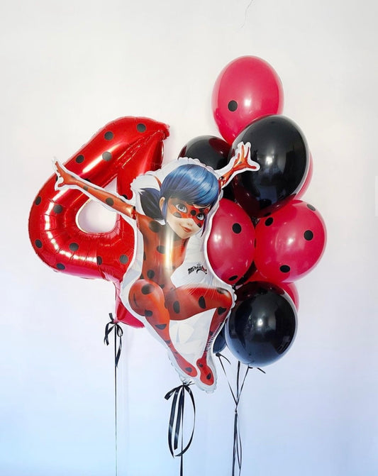 Hēlija balonu kompozīcija "Super Mārīte"
